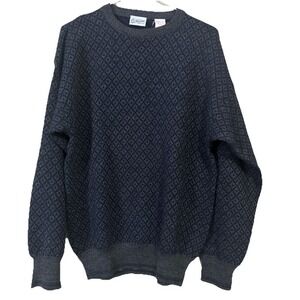 VTG Maglificio Florence Mens Wool Blend Geometric M Men's‎ Crewneck Sweater